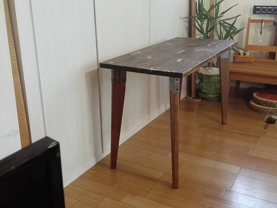 Amazon.co.jp: テーパーレッグ テーブル脚 スプルース ダーク